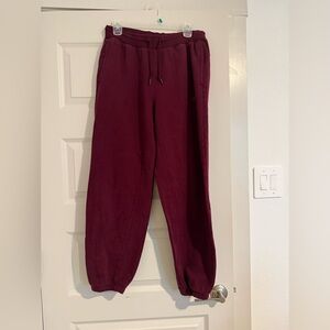 Adidas Red Sweatpants Relaxed Fit Joggers
